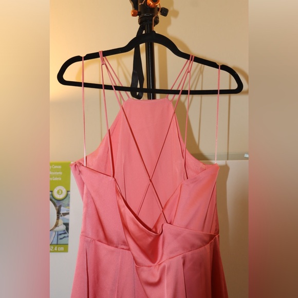 NWOT Reiss Halter Neck Dress Coral Pink Size 12 - Picture 11 of 12